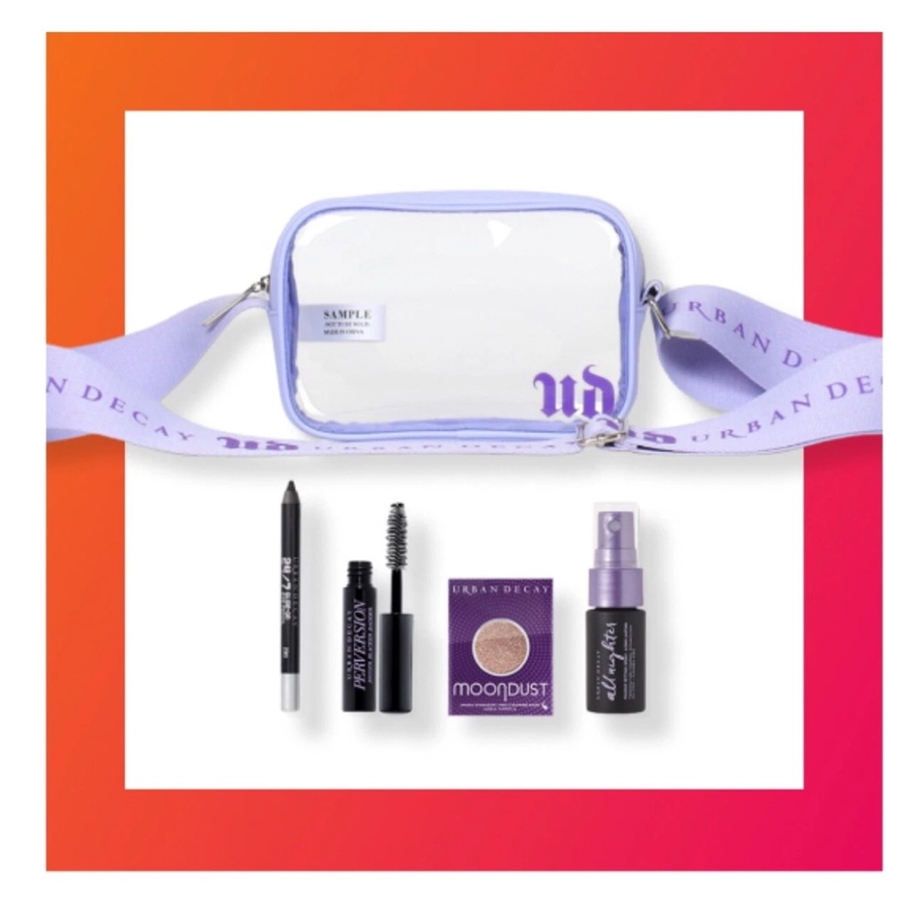 Urban Decay 5 Piece Set-Setting Spray-Stadium Bag-Primer-Eyeliner Pencil-NEW!